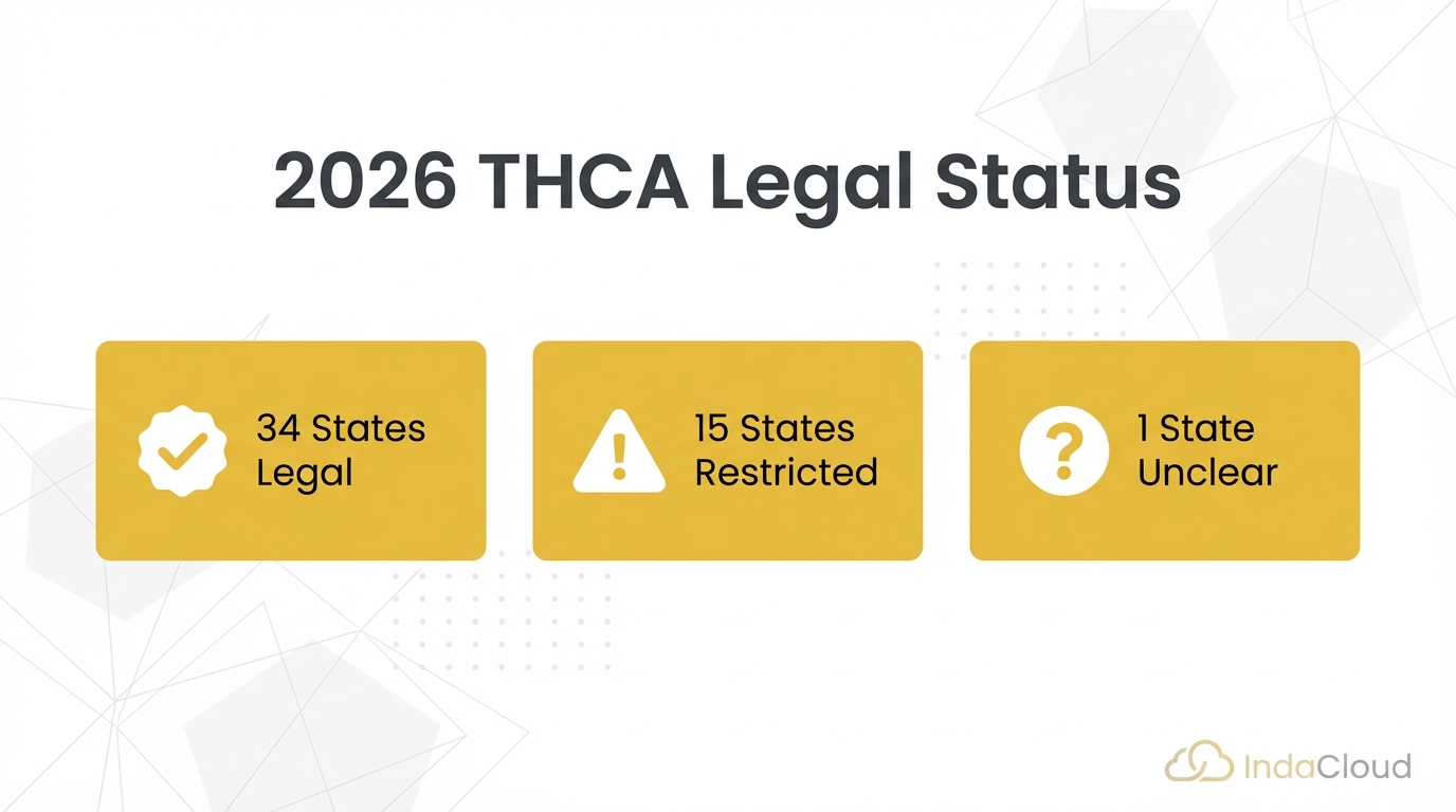 Infographics of States Have Fully Legal THCA in USA